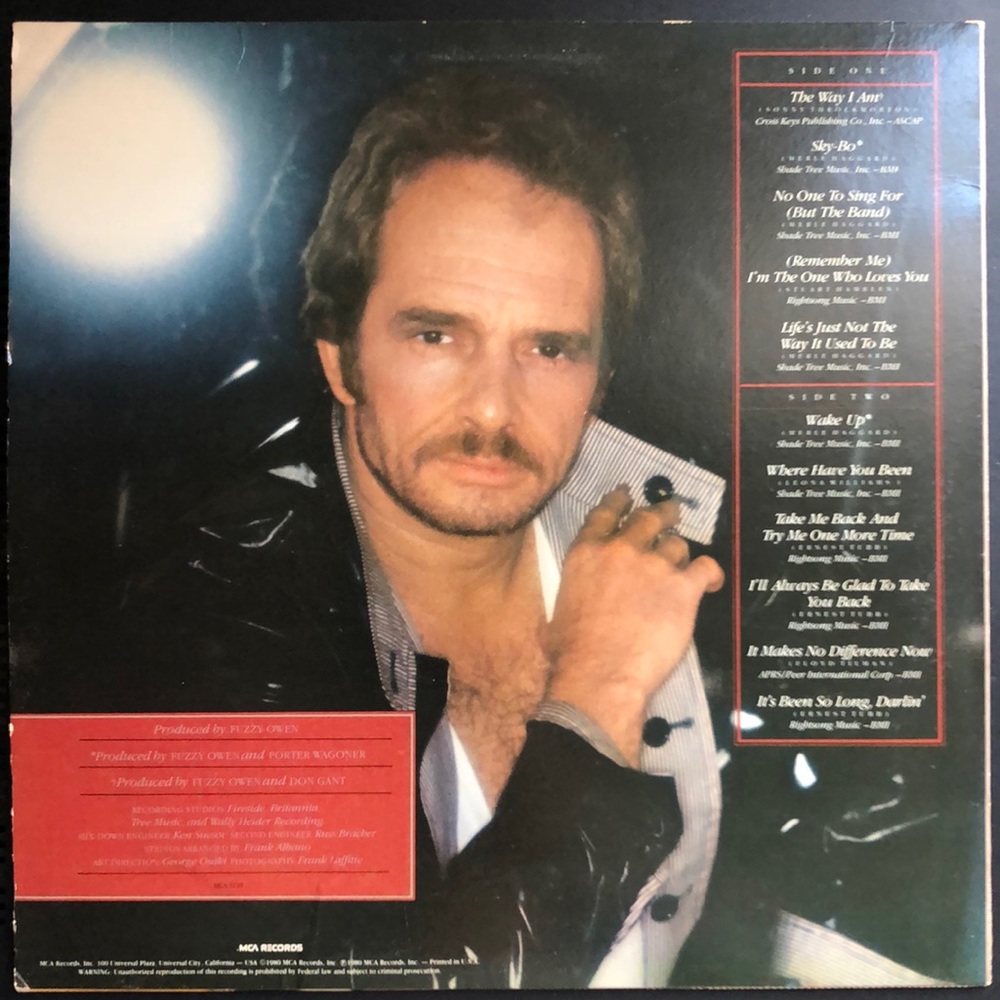 Merle Haggard The Way I Am Vinyl Lp '80